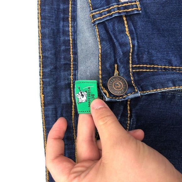 TRUE Religion Jeans Size 34 BILLY SUPER BIG T Blue - Picture 10 of 10